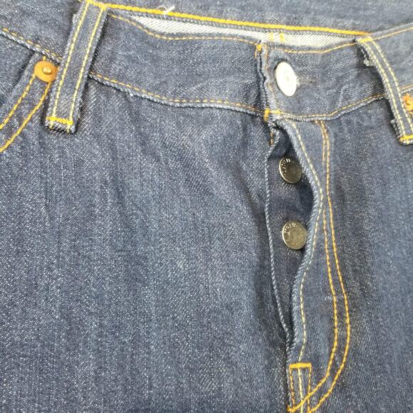 Levis 501 Jeans Mens 29x30 Blue Button Fly Straight Leg Denim Classic Pants - Picture 5 of 12